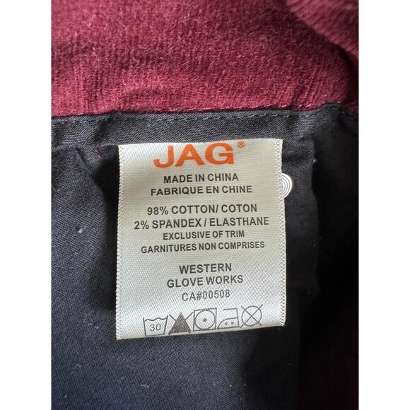 Jag Jeans Women's Petites High Rise Corduroy Straight Leg Pull On Pants 14 - Picture 6 of 7